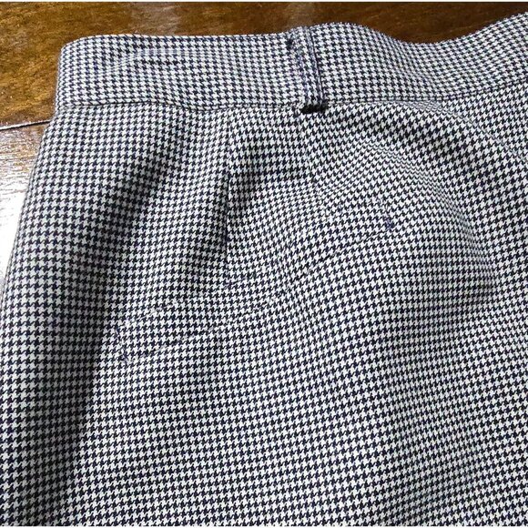 Talbots Womens Houndstooth Pencil Skirt Size 20 Black & White Made In USA - Picture 4 of 9